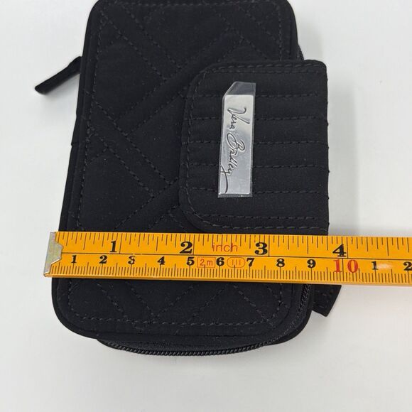 Vera Bradley Black Quilted Wristlet Wallet Zip Around ID Coin Purse NWOT - Picture 14 of 16